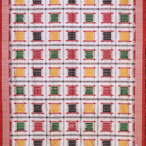 White with Multicolor Ashwini Odisha Ikat Sambalpuri Silk Saree