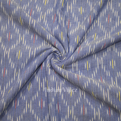 Surf Blue Pochampally Ikat Cotton Fabric