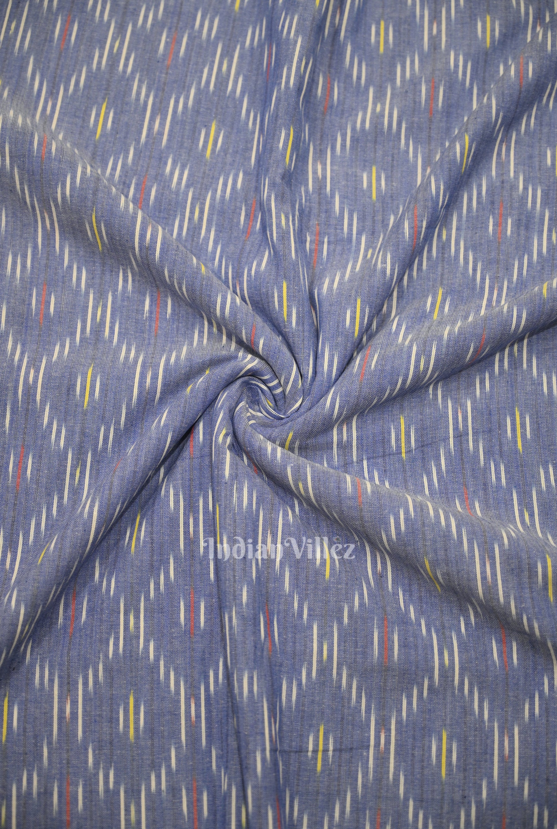 Surf Blue Pochampally Ikat Cotton Fabric