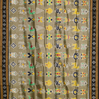 Light Mehendi Odisha Ikat Nabarangi Nabakothi Khandua Silk Saree