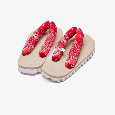 Suicoke | NEEDLES GETA THONG-STRAP  { RED/BEIGE