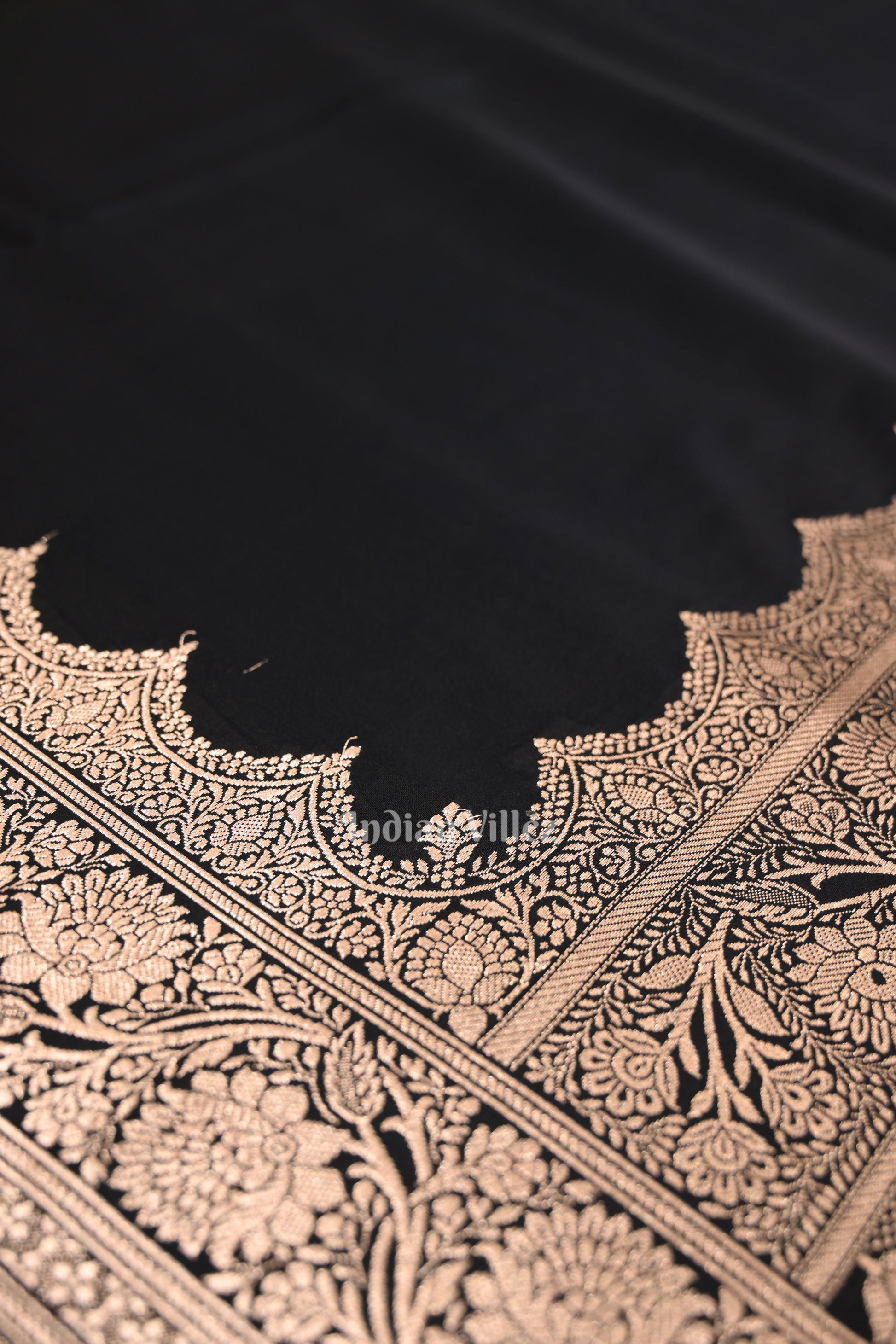 Exclusive Black Pure Soft Mashru Satin Silk Banarasi Saree