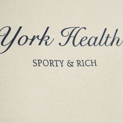 SPORTY & RICH | NY HEALTH CLUB T-SHIRT { CREAM
