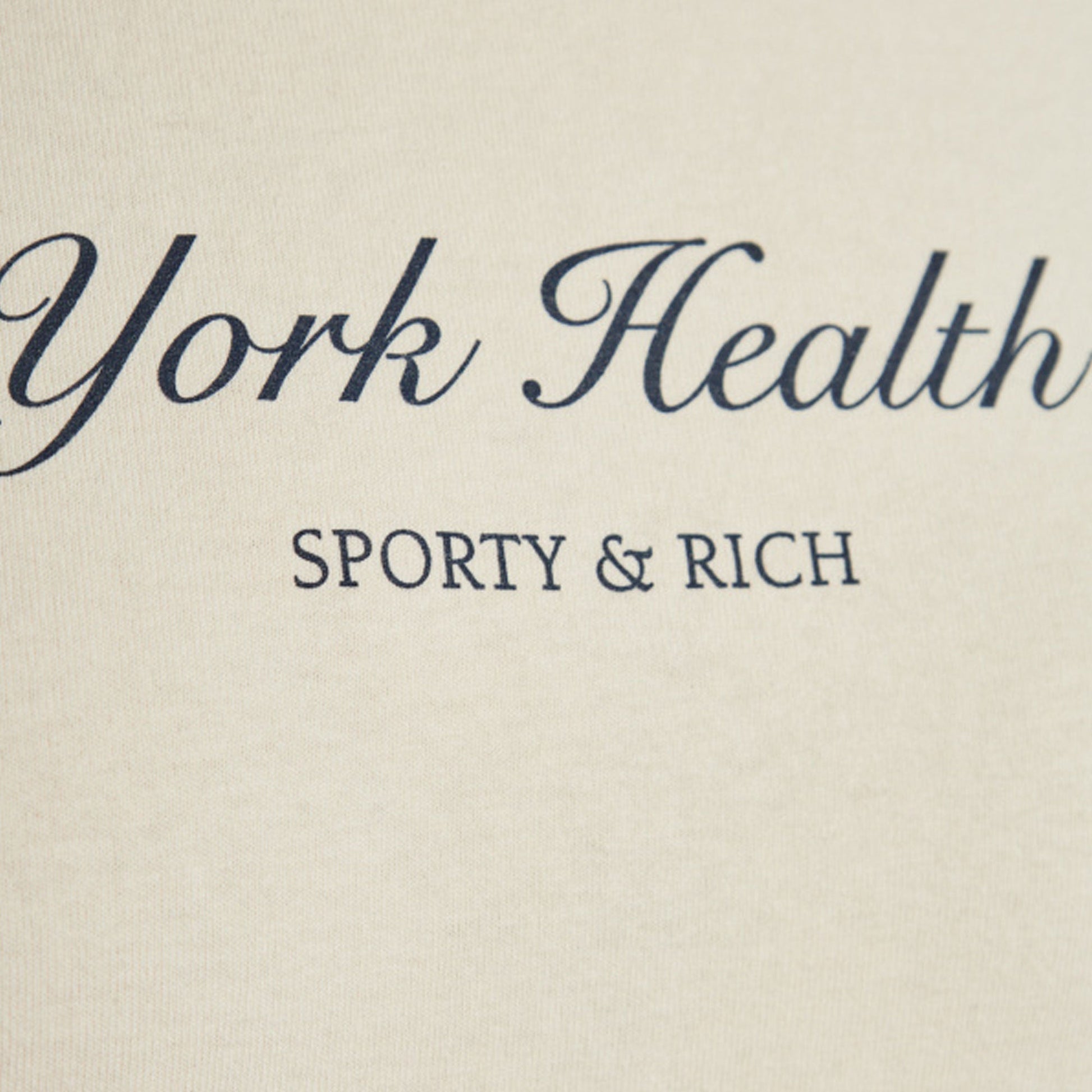 SPORTY & RICH | NY HEALTH CLUB T-SHIRT { CREAM