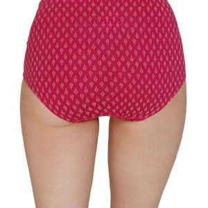 Inner Elastic Print High Rise Full Brief Panties (Pack of 3)