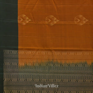 Copper With Green Pure Kanjivaram Soft Silk Saree