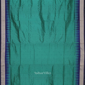 Green Blue Buti Bomkai Sambalpuri Silk Saree