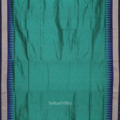 Green Blue Buti Bomkai Sambalpuri Silk Saree