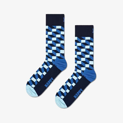 Happy Socks | FILLED OPTIC SOCK  { NAVY