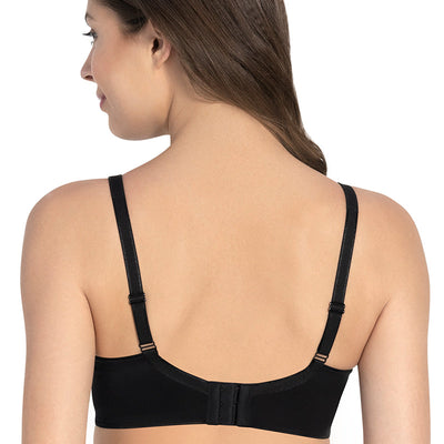 Smooth Minimizer Non-padded & Non-wired Bra - Black