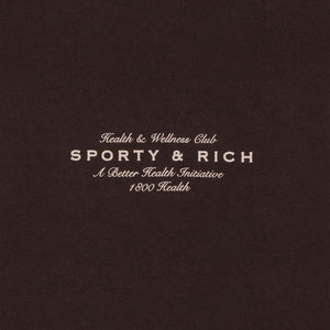 SPORTY & RICH | HEALTH INITIATIVE HOODIE { CHOCOLATE/CREAM