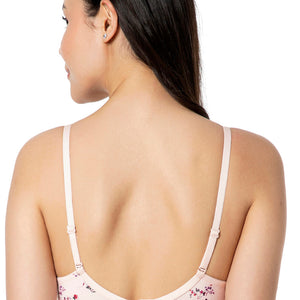 Smooth Charm Padded Non-Wired T-Shirt Bra - Rosewater Print
