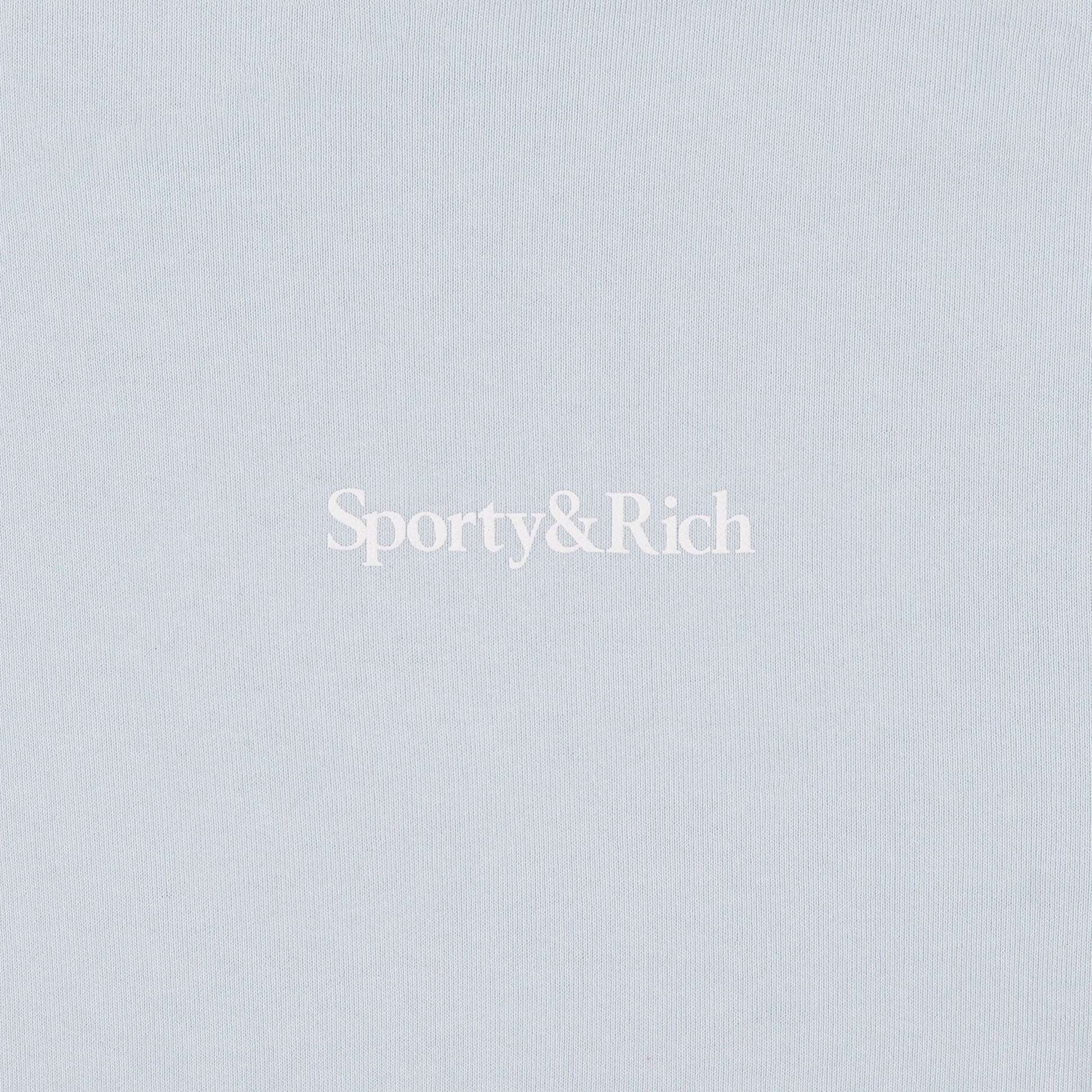 SPORTY & RICH | EAT MORE VEGGIES HOODIE { BABY BLUE/WHITE