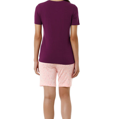 Scoop Neck Sleep Tee - Magenta Purple