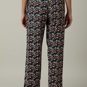 Full Length Pyjama Bottom - Black Beauty Floral Print