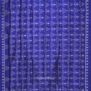 Blue Tribal Contemporary Designer Silk Saree