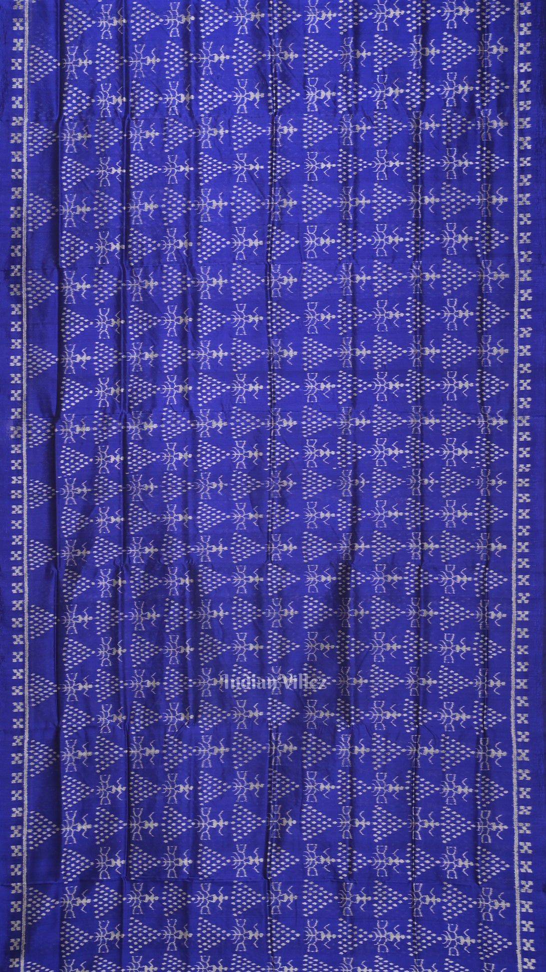 Blue Tribal Contemporary Designer Silk Saree