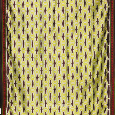 Pista Green Dongria Border with Dongaria Anchal Contemporary Silk Saree