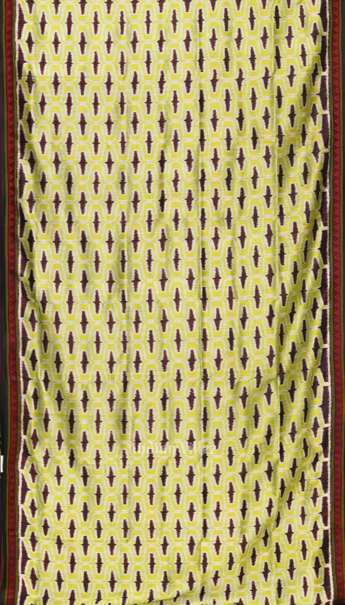 Pista Green Dongria Border with Dongaria Anchal Contemporary Silk Saree