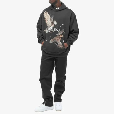 Represent | BIRDS OF PREY HOODIE  { OFF BLACK
