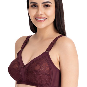 Magic Support Non Padded Non-Wired Full Coverage Bra - Crushed Violet