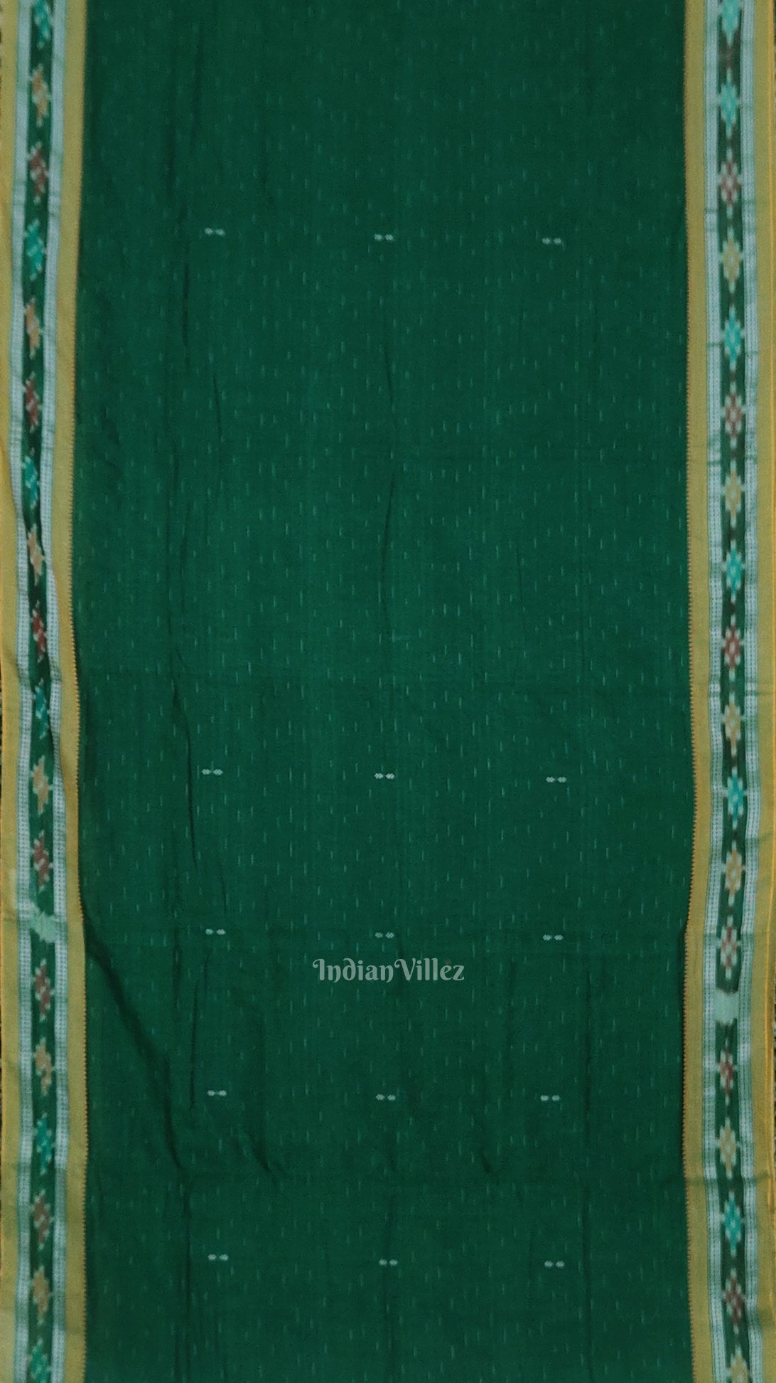 Green Maroon Odisha Ikat Maniabandha Cotton Saree