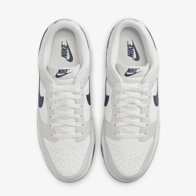 NIKE | DUNK LOW RETRO { SUMMIT WHITE/MIDNIGHT NAVY-PLATINUM TINT