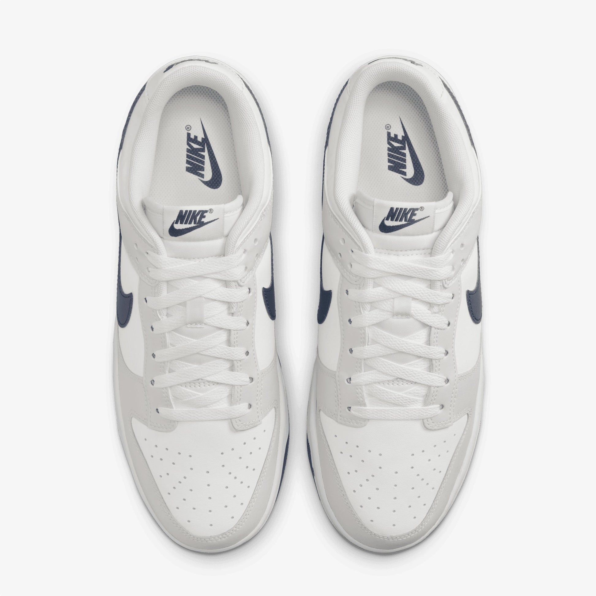 NIKE | DUNK LOW RETRO { SUMMIT WHITE/MIDNIGHT NAVY-PLATINUM TINT