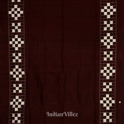 Dark Maroon Pasapali Border Designer Contemporary Silk Saree