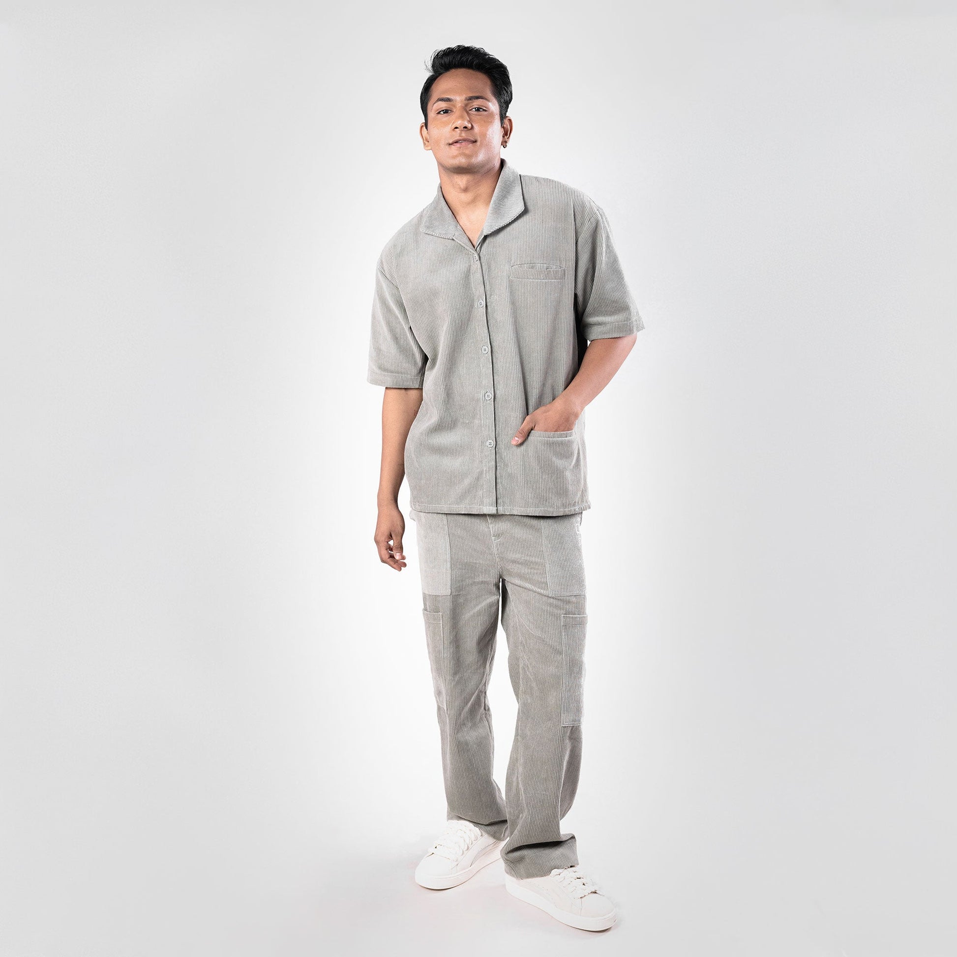 SUPERKICKS | CORDUROY SHIRT { SLATE GREY