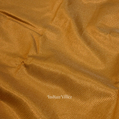 Mustard Yellow Pure Kanjivaram Tissue Silk Saree