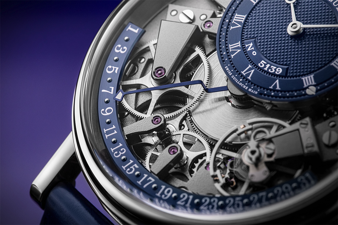 Breguet Tradition Silver & Grey Dial Blue 40 MM Watch for Men