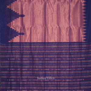 Onion Pink Blue Phoda Kumbha Sambalpuri Cotton Tissue Saree