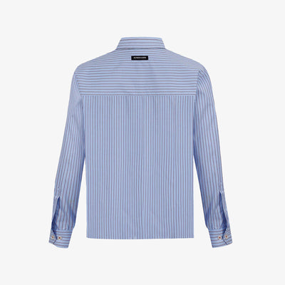 ALMOST GODS | BURNING HEART STRIPED SHIRT { BLUE/WHITE