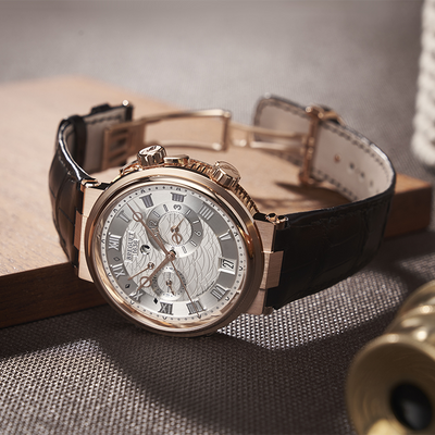 Breguet Marine Alarme Musicale Silver Dial Men 40 mm