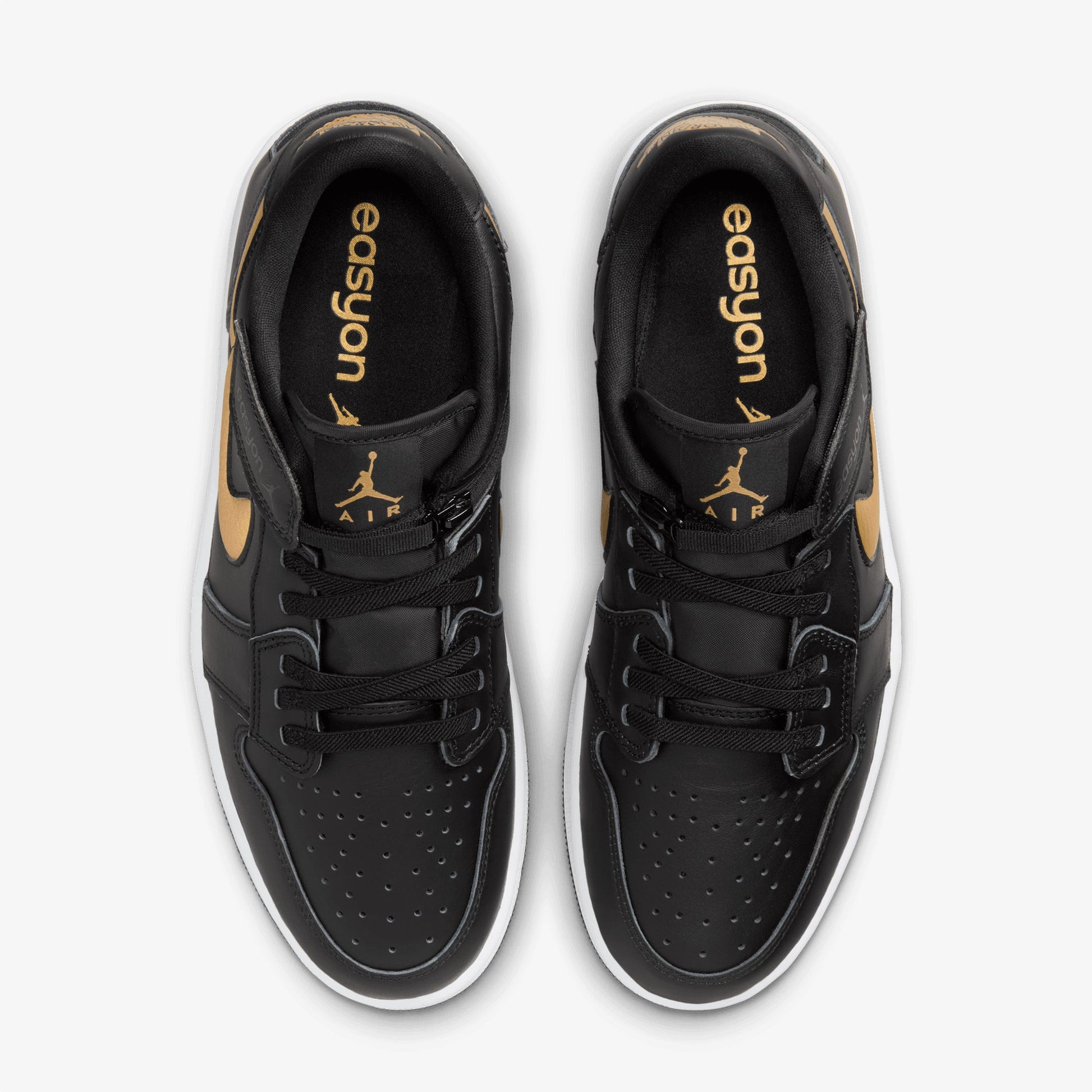 JORDAN | AIR JORDAN 1 LOW EASYON { BLACK/METALLIC GOLD-WHITE