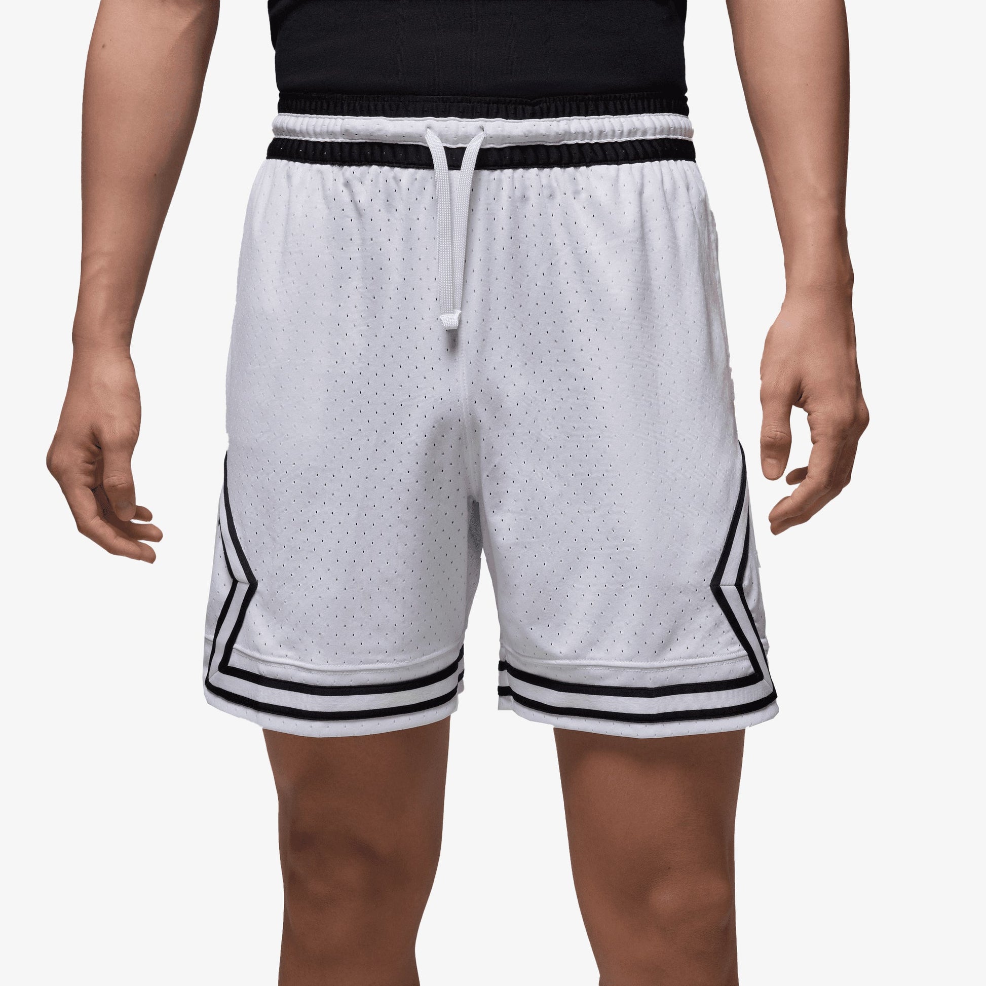 JORDAN | DRI-FIT MESH DIAMOND SHORTS { WHITE/BLACK/BLACK
