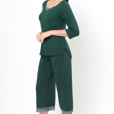 Lace Touch Sleep Top - Botanical Gardens