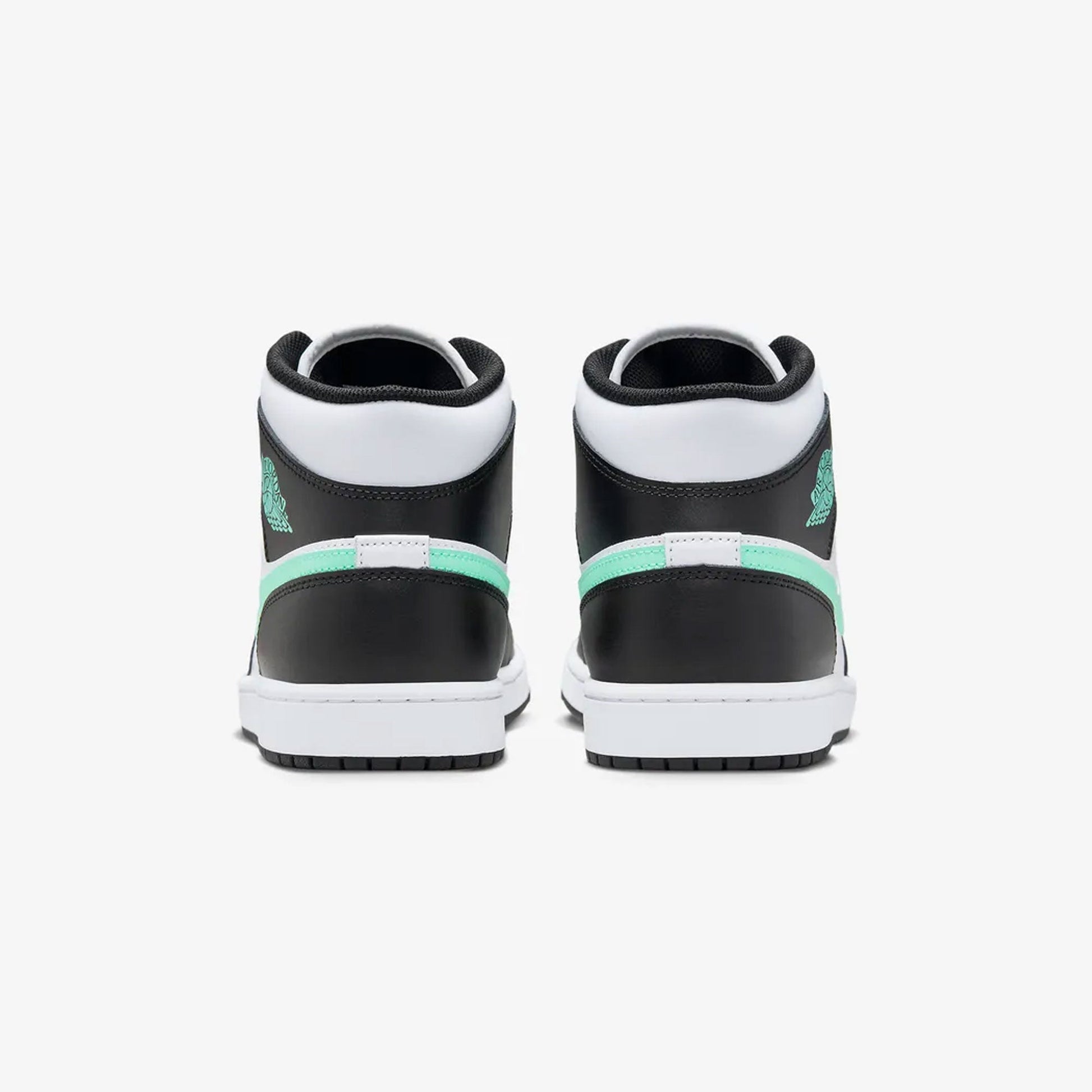 Jordan | AIR JORDAN 1 MID  { WHITE/GREEN GLOW-BLACK