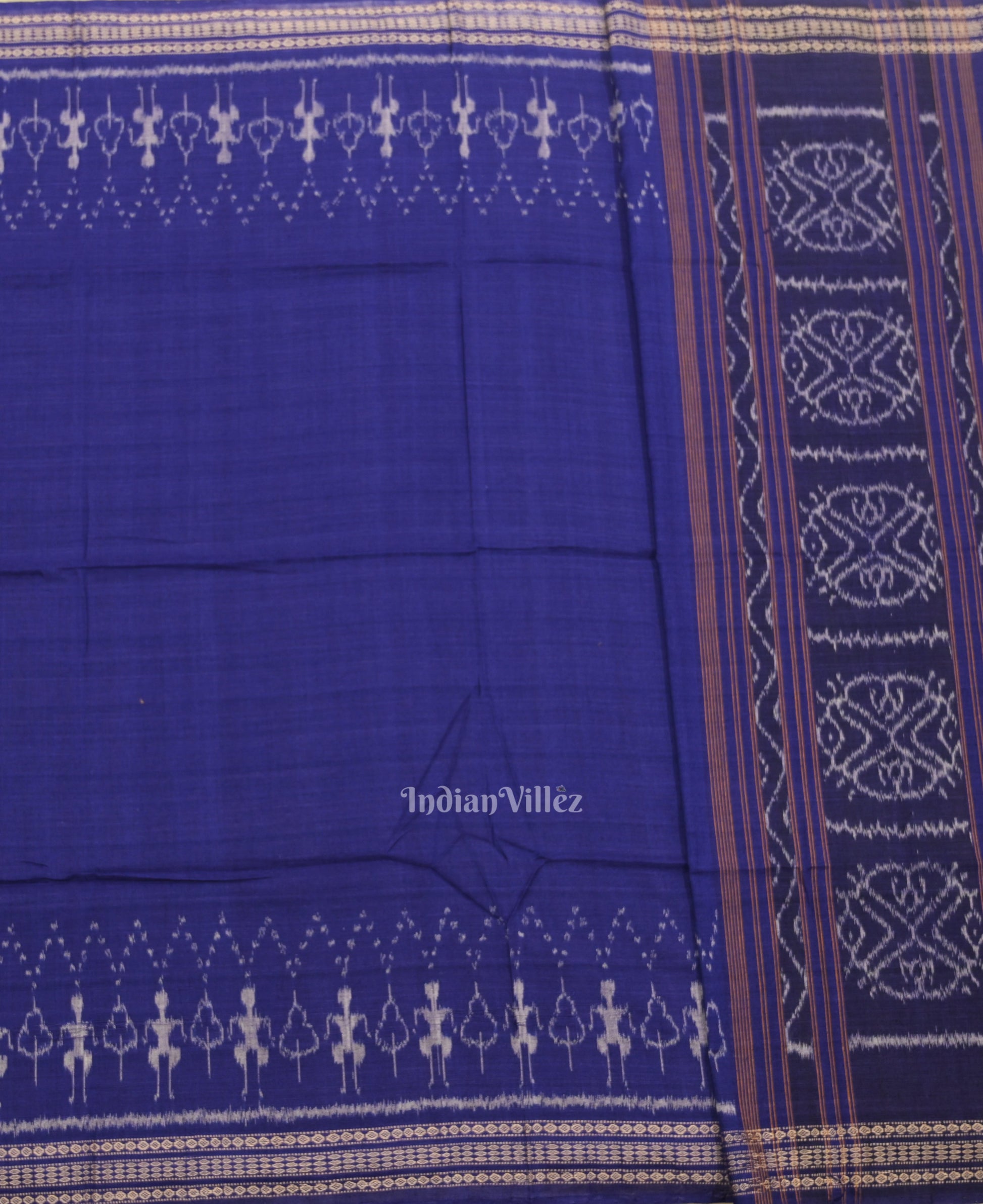 Peach Pink Blue Odisha Ikat Sambalpuri Dress Set & Dupatta
