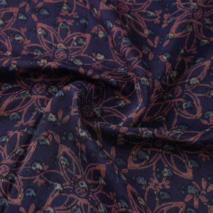 Natural Dyed Chanderi Silk Akola Print Fabric 04
