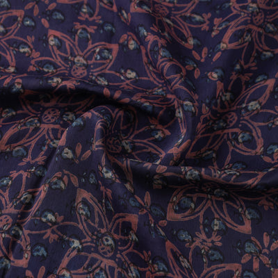 Natural Dyed Chanderi Silk Akola Print Fabric 04