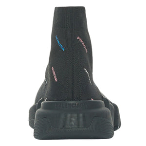Balenciaga Speed 2.0 Allover Logo Recycled Knit Black Multicolor (Women'S)
