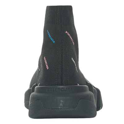 Balenciaga Speed 2.0 Allover Logo Recycled Knit Black Multicolor (Women'S)