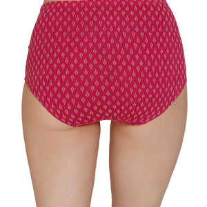 Inner Elastic Print High Rise Full Brief Panties (Pack of 3)