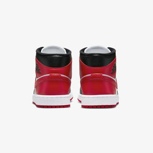 Jordan | AIR JORDAN 1 MID  { BLACK/GYM RED-WHITE