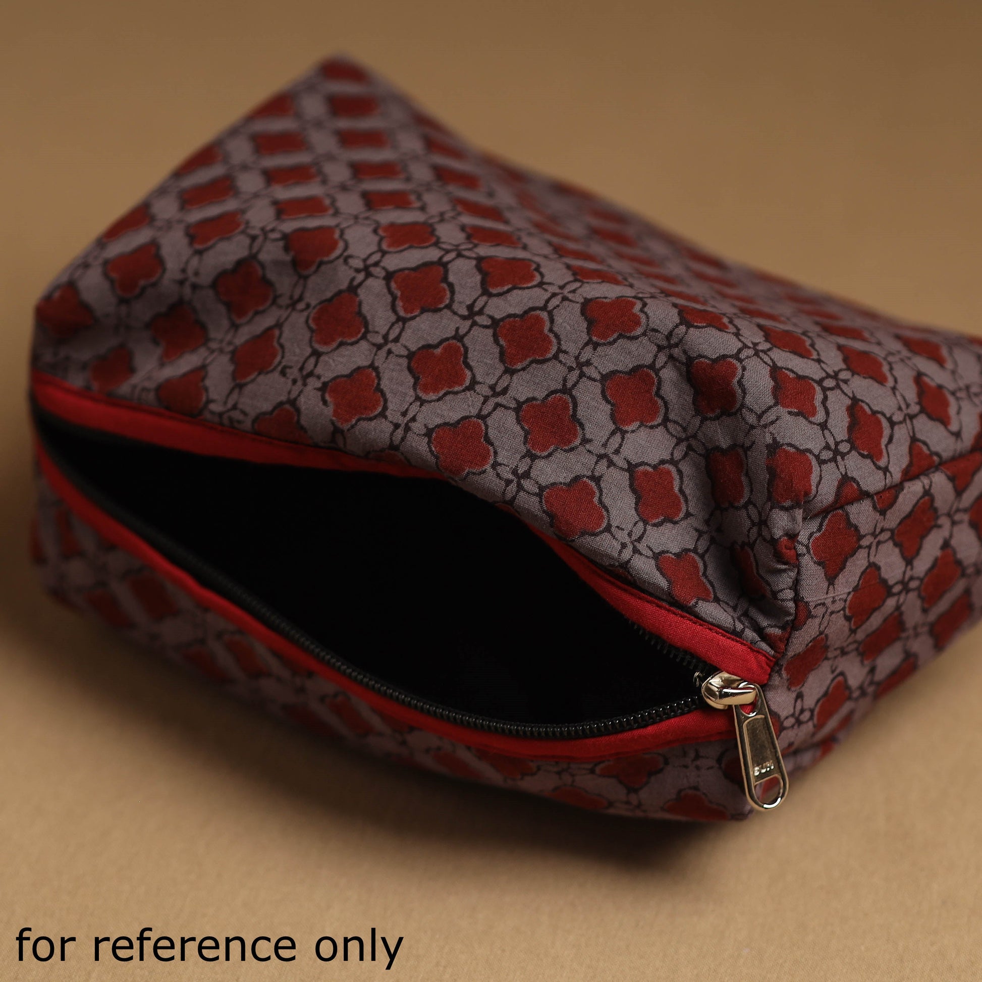 Brown - Handmade Cotton Toiletry Pouch 14
