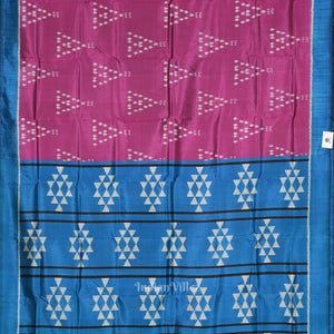 Magenta Pink Jhoti Odisha Ikat Contemporary Designer Saree