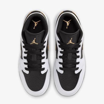 JORDAN | AIR JORDAN LOW 1 (GS) { WHITE/METALLIC GOLD-BLACK