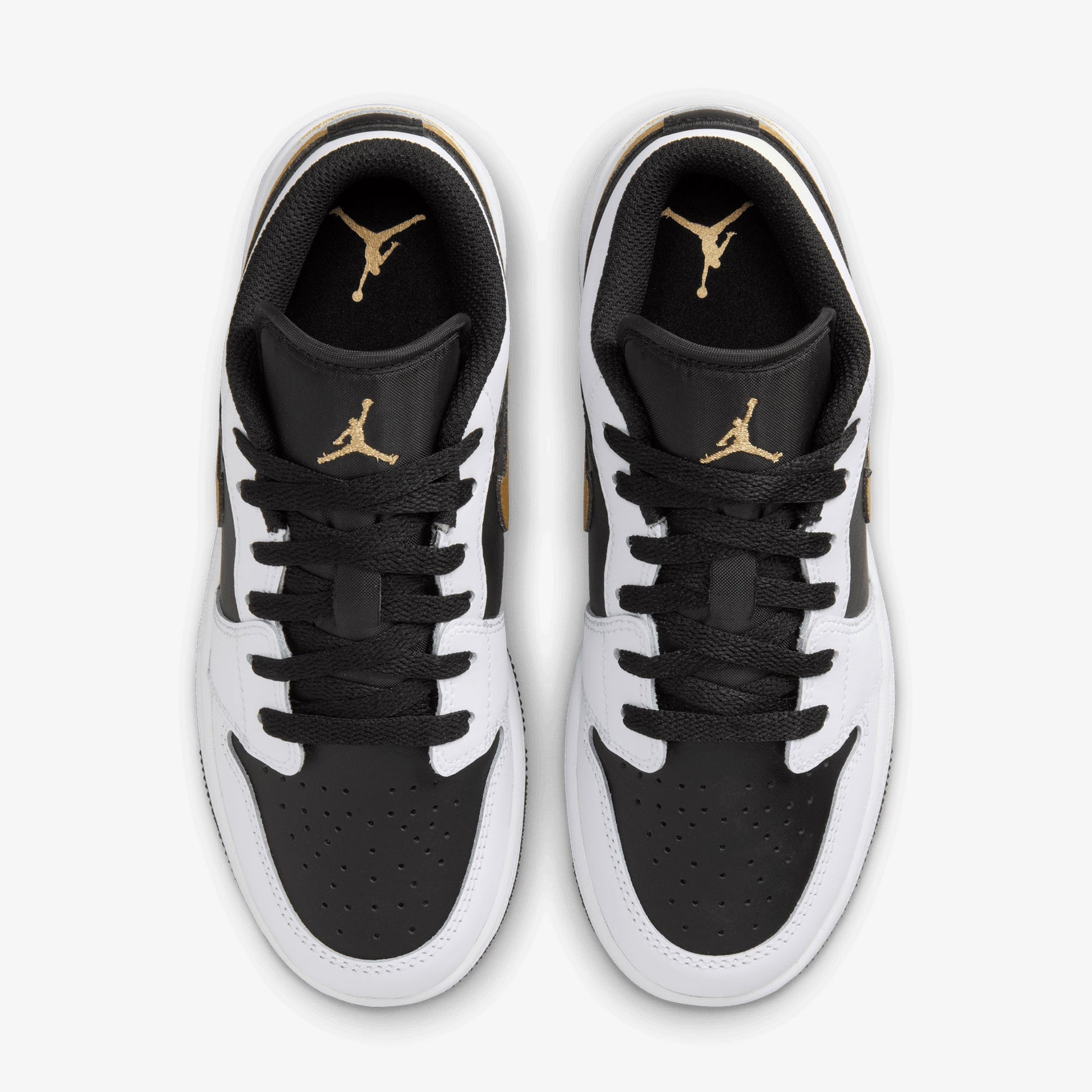 JORDAN | AIR JORDAN LOW 1 (GS) { WHITE/METALLIC GOLD-BLACK